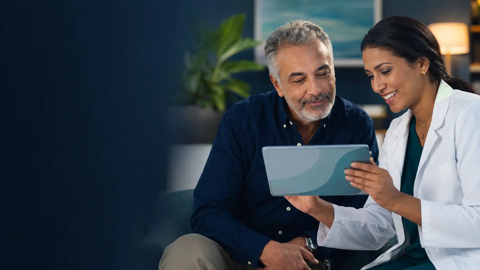 A patient and healthcare professional reviewing health options together